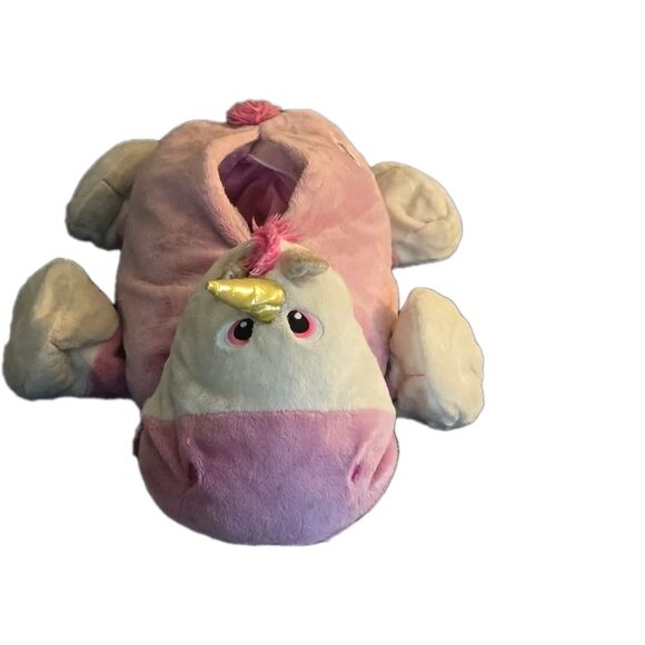 Stuffies Prancing Unicorn 24" Pink Plush Animal 6 Pockets Fun Sleepovers Girl - Picture 1 of 9